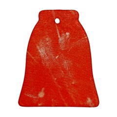 Grunge Red Tarpaulin Texture Bell Ornament (two Sides) by FunnyCow