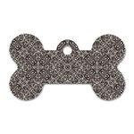 Luxury Modern Baroque Pattern Dog Tag Bone (One Side) Front