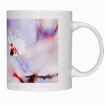 Pink Sakura Purple Background White Mugs Right