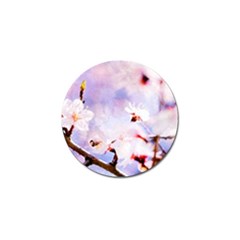 Pink Sakura Purple Background Golf Ball Marker (4 pack)