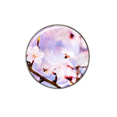 Pink Sakura Purple Background Hat Clip Ball Marker (10 pack)