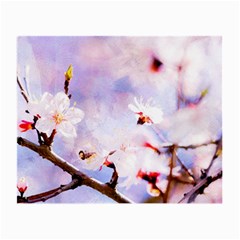 Pink Sakura Purple Background Small Glasses Cloth by FunnyCow