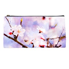 Pink Sakura Purple Background Pencil Cases by FunnyCow