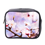 Pink Sakura Purple Background Mini Toiletries Bag 2-Side Front