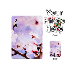 Pink Sakura Purple Background Playing Cards 54 (mini)  by FunnyCow
