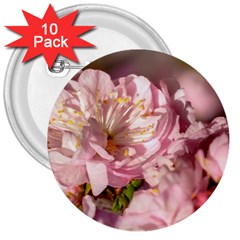 Beautiful Flowering Almond 3  Buttons (10 Pack)  by FunnyCow