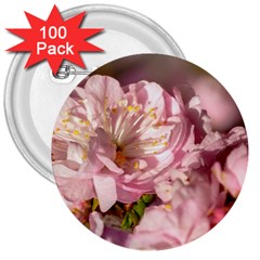 Beautiful Flowering Almond 3  Buttons (100 Pack)  by FunnyCow