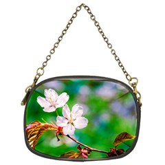 Sakura Flowers On Green Chain Purses (two Sides)  by FunnyCow