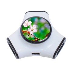 Sakura Flowers On Green 3-port Usb Hub by FunnyCow