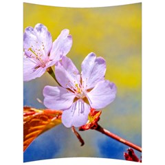 Sakura Flowers On Yellow Back Support Cushion by FunnyCow