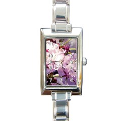 Sakura In The Shade Rectangle Italian Charm Watch by FunnyCow