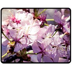 Sakura In The Shade Double Sided Fleece Blanket (medium)  by FunnyCow