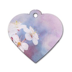 Pink Mist Of Sakura Dog Tag Heart (two Sides) by FunnyCow