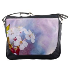 Pink Mist Of Sakura Messenger Bags by FunnyCow