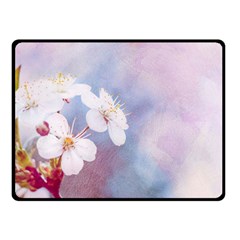 Pink Mist Of Sakura Double Sided Fleece Blanket (small)  by FunnyCow
