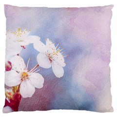 Pink Mist Of Sakura Large Flano Cushion Case (two Sides) by FunnyCow