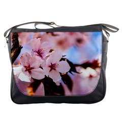 Three Sakura Flowers Messenger Bags by FunnyCow