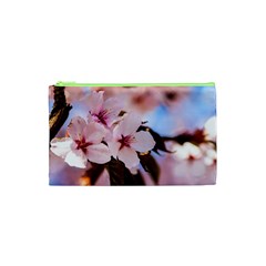 Three Sakura Flowers Cosmetic Bag (xs) by FunnyCow