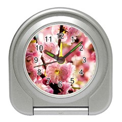 Blooming Almond At Sunset Travel Alarm Clock by FunnyCow