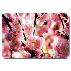 Blooming Almond At Sunset Large Doormat  by FunnyCow