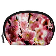 Blooming Almond At Sunset Accessory Pouches (large)  by FunnyCow