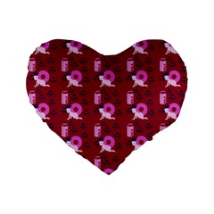Punk Baby Red Standard 16  Premium Flano Heart Shape Cushions by snowwhitegirl