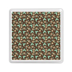 Brown With Blue Hats Memory Card Reader (square) by snowwhitegirl
