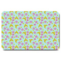 Blue Star Yellow Hats Large Doormat 