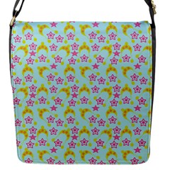 Blue Star Yellow Hats Flap Messenger Bag (S)