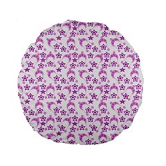 Violet Winter Hats Standard 15  Premium Flano Round Cushions