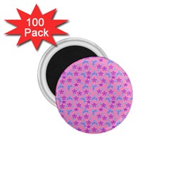 Pink Star Blue Hats 1.75  Magnets (100 pack) 