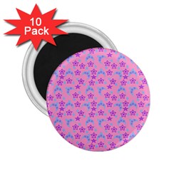 Pink Star Blue Hats 2.25  Magnets (10 pack) 