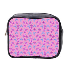 Pink Star Blue Hats Mini Toiletries Bag 2-Side