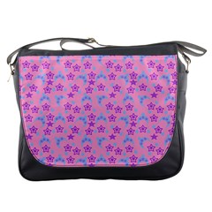 Pink Star Blue Hats Messenger Bags