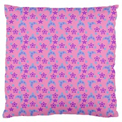 Pink Star Blue Hats Standard Flano Cushion Case (One Side)