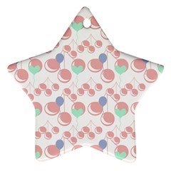 Bubblegum Cherry White Ornament (star)