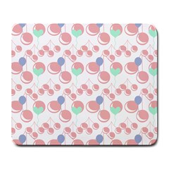 Bubblegum Cherry White Large Mousepads by snowwhitegirl