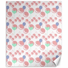 Bubblegum Cherry White Canvas 20  X 24   by snowwhitegirl