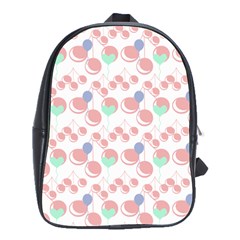 Bubblegum Cherry White School Bag (large)