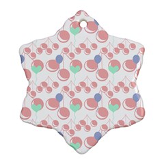 Bubblegum Cherry White Snowflake Ornament (two Sides) by snowwhitegirl