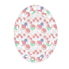 Bubblegum Cherry White Ornament (oval Filigree) by snowwhitegirl