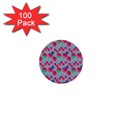 Bubblegum Cherry Blue 1  Mini Buttons (100 Pack)  by snowwhitegirl