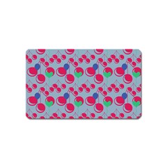 Bubblegum Cherry Blue Magnet (name Card) by snowwhitegirl