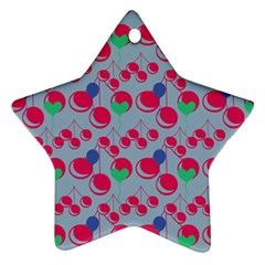 Bubblegum Cherry Blue Star Ornament (two Sides)