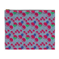 Bubblegum Cherry Blue Cosmetic Bag (xl) by snowwhitegirl