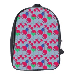 Bubblegum Cherry Blue School Bag (large)