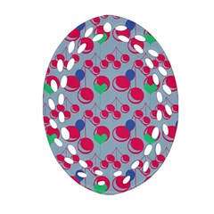 Bubblegum Cherry Blue Ornament (oval Filigree)