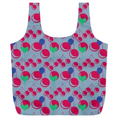 Bubblegum Cherry Blue Full Print Recycle Bags (l)  by snowwhitegirl