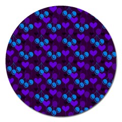 Night Cherries Magnet 5  (round) by snowwhitegirl