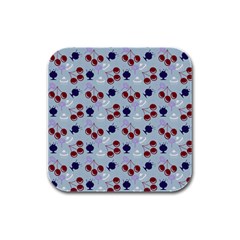 Sky Cherry Rubber Square Coaster (4 Pack) 